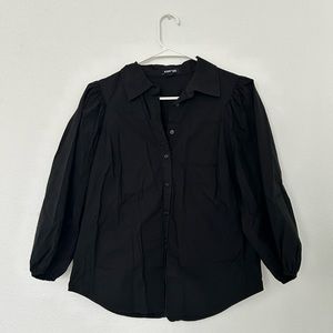Express no iron balloon sleeve blouse size S